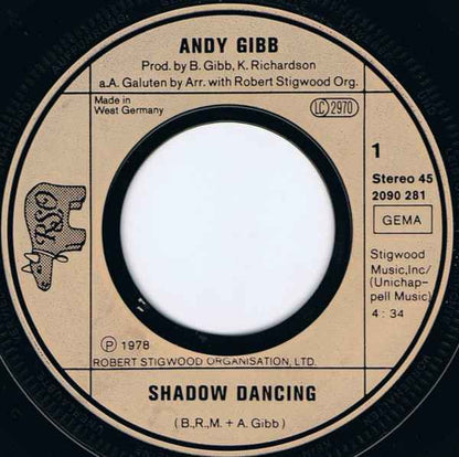 Andy Gibb - Shadow Dancing Vinyl Singles Vinyl Goed / Hoes Generic