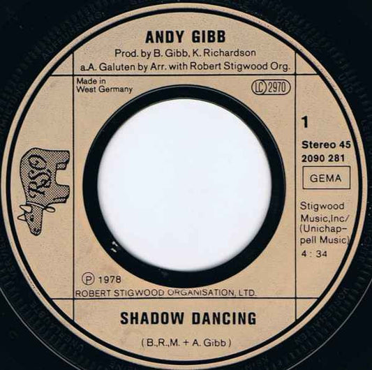 Andy Gibb - Shadow Dancing Vinyl Singles Vinyl Goed / Hoes Generic
