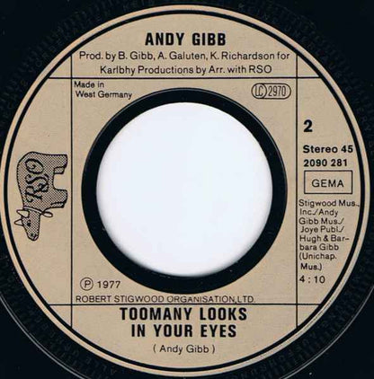 Andy Gibb - Shadow Dancing Vinyl Singles Vinyl Goed / Hoes Generic