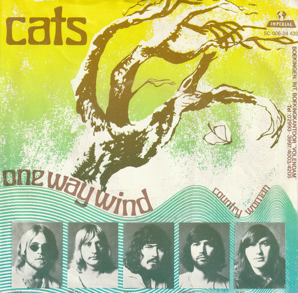 Cats - One Way Wind Vinyl Singles Vinyl Very Good (VG) <br> Hoes Good Plus (G+)