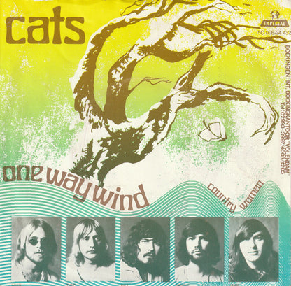 Cats - One Way Wind Vinyl Singles Vinyl Very Good (VG) <br> Hoes Good Plus (G+)