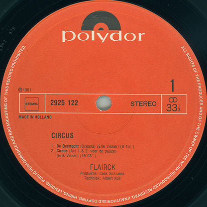 Flairck - Circus (LP) 46916 Vinyl LP Goede Staat