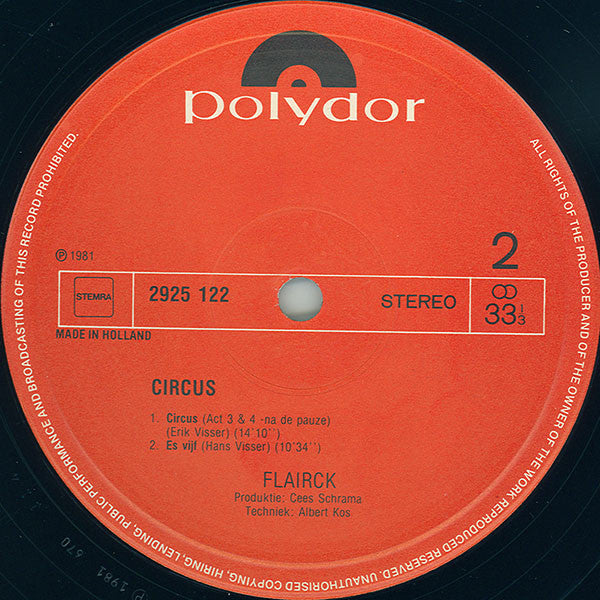 Flairck - Circus (LP) 50443 Vinyl LP VINYLSINGELS.NL