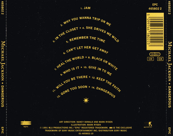 Michael Jackson - Dangerous (CD) Compact Disc Goede Staat