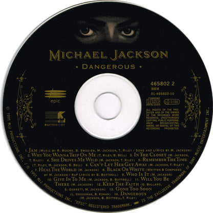 Michael Jackson - Dangerous (CD) Compact Disc Goede Staat