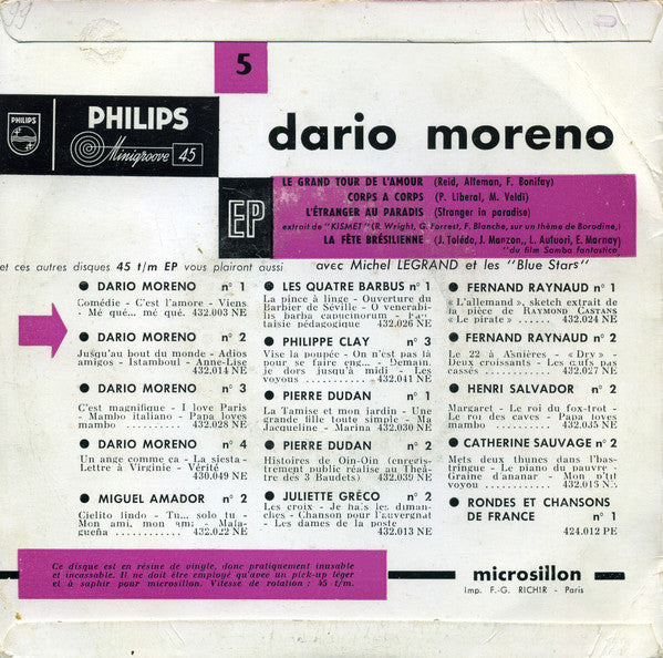 Dario Moreno - 5 - Le Grand Tour De L'amour