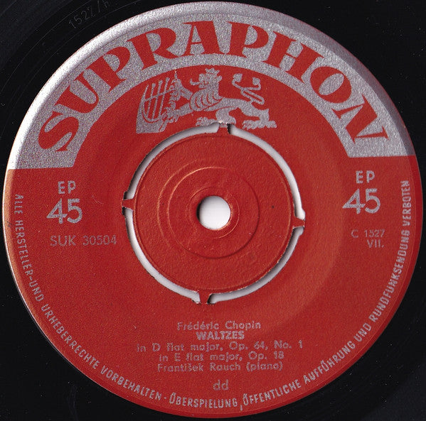 Frédéric Chopin, František Rauch - Waltzes Vinyl Singles EP Vinyl Very Good (VG) <br> Hoes Generic