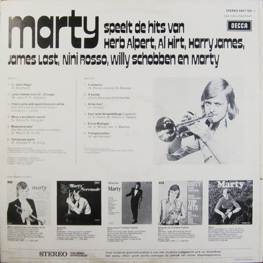 Marty Schreijenberg - Marty Speelt De Hits Van Herb Alpert (LP) Vinyl LP Vinyl Zeer Goed / Hoesje Goed "VINYLSINGLES.NL"