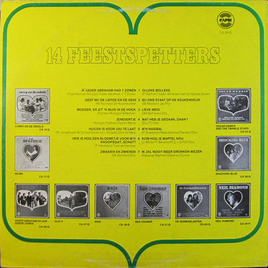 Various - 14 Feestspetters (LP) Vinyl LP Vinyl Zeer Goed / Hoesje Goed "VINYLSINGLES.NL"