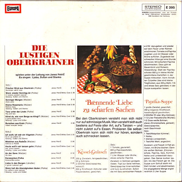Lustigen Oberkrainer - Die Lustigen Oberkrainer (LP) 50409 Vinyl LP VINYLSINGLES.NL