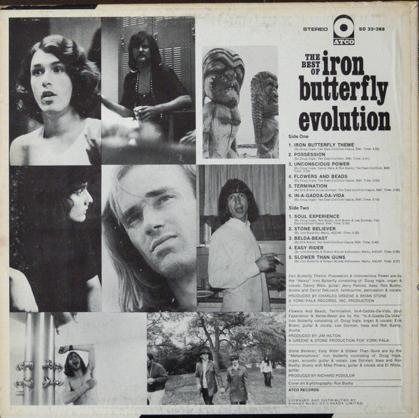 Iron Butterfly - The Best Of Iron Butterfly Evolution (LP) Vinyl LP Vinyl Very Good (VG) <br> Hoes Good Plus (G+)