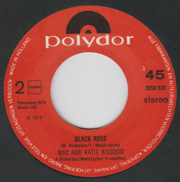 Mac And Katie Kissoon - Sugar Candy Kisses Vinyl Singles Vinyl Very Good (VG) <br> Hoes Generic