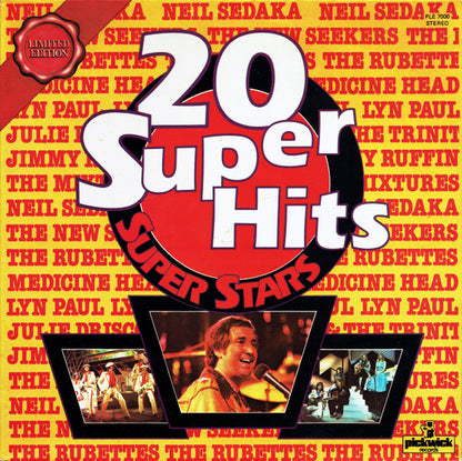 Various - 20 Super Hits - Super Stars (LP) Vinyl LP Vinyl Very Good (VG) <br> Hoes Good Plus (G+)
