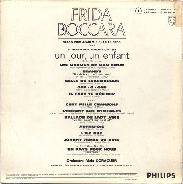 Frida Boccara - Un Jour, Un Enfant (LP) 50019 Vinyl LP Goede Staat