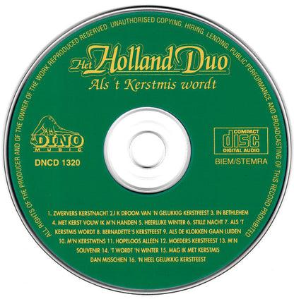 Holland Duo - Als 'T Kerstmis Wordt (CD) Compact Disc Goede Staat