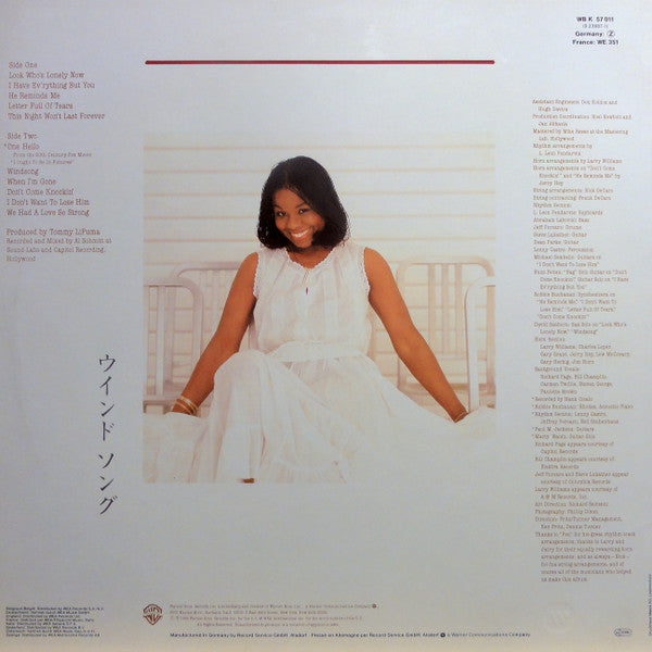 Randy Crawford - Windsong (LP) Vinyl LP Vinyl Very Good (VG) <br> Hoes Good Plus (G+)