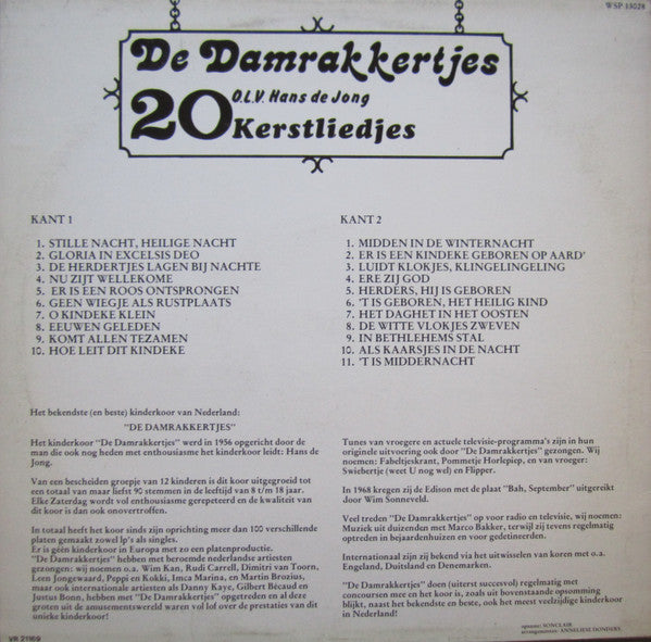 Damrakkertjes  o.l.v. Hans Jong - 20 Kerstliedjes (LP) 50788 Vinyl LP Goede Staat