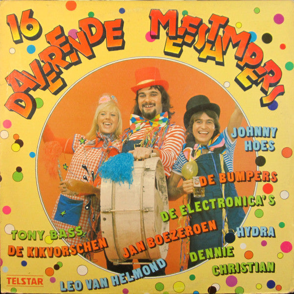 Various - 16 Daverende Meestampers (LP) Vinyl LP Vinyl Very Good (VG) <br> Hoes Good Plus (G+)