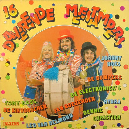 Various - 16 Daverende Meestampers (LP) Vinyl LP Vinyl Very Good (VG) <br> Hoes Good Plus (G+)