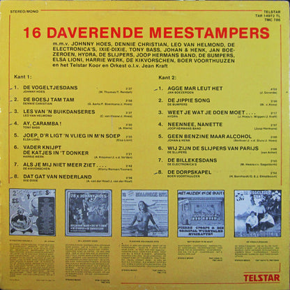 Various - 16 Daverende Meestampers (LP) Vinyl LP Vinyl Very Good (VG) <br> Hoes Good Plus (G+)