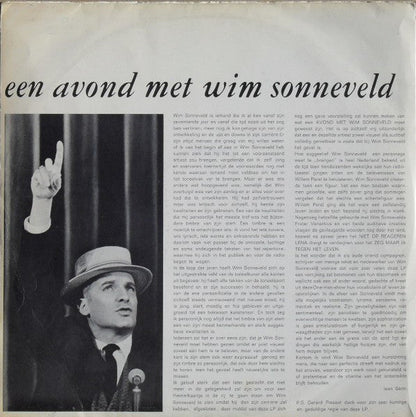 Wim Sonneveld - Een Avond Met Wim Sonneveld (LP) Vinyl LP Vinyl Very Good (VG) <br> Hoes Good Plus (G+)