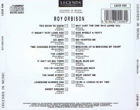 Roy Orbison - Legends In Music (CD)