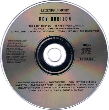 Roy Orbison - Legends In Music (CD) Compact Disc Goede Staat