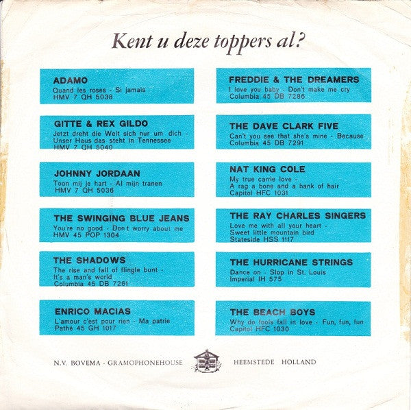 Adamo - Another Love Affair Vinyl Singles Vinyl Very Good (VG) <br> Hoes Good Plus (G+)