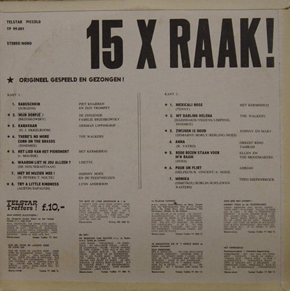 Various - 15X Raak ! (LP) 49859 Vinyl LP VINYLSINGELS.NL