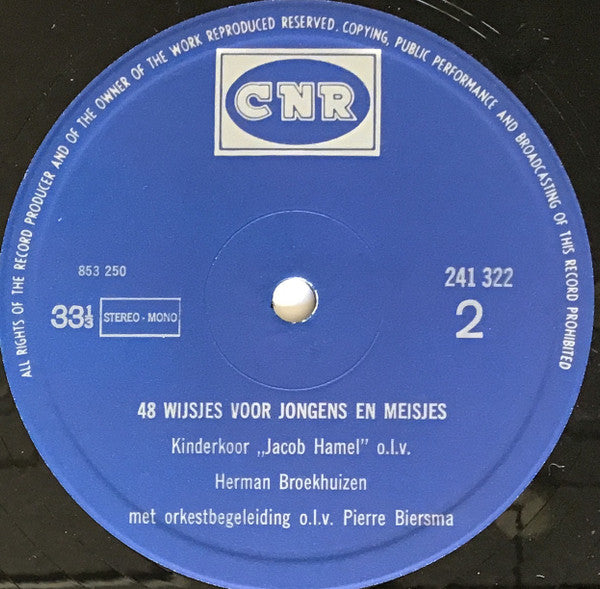 Kinderkoor Jacob Hamel - 48 Wijsjes Voor Jongens En Meisjes (LP) 48907 Vinyl LP Goede Staat