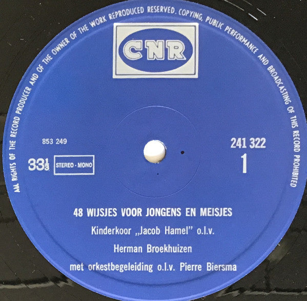 Kinderkoor Jacob Hamel - 48 Wijsjes Voor Jongens En Meisjes (LP) 48907 Vinyl LP Goede Staat