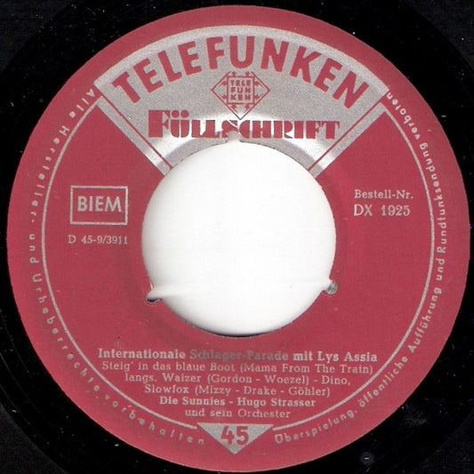 Lys Assia - Internationale Schlager-Parade Vinyl Singles Vinyl Very Good (VG) <br> Hoes Good Plus (G+)