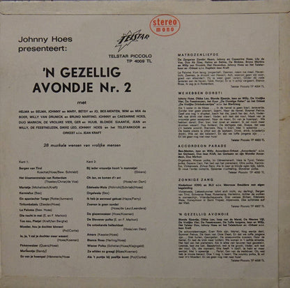 Johnny Hoes - 'n Gezellig Avondje 2 (LP) 43366 Vinyl LP Goede Staat