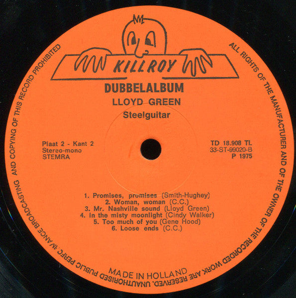 Lloyd Green - Dubbel (LP) Vinyl LP Dubbel Vinyl Very Good (VG) <br> Hoes Good Plus (G+)