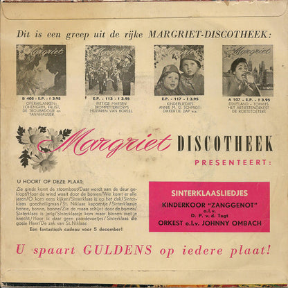 Kinderkoor Zanggenot - Sinterklaasliedjes Vinyl Singles Vinyl Very Good (VG) <br> Hoes Good Plus (G+)