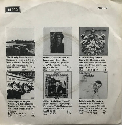 Tom Jones - Letter To Lucille Vinyl Singles Vinyl Very Good (VG) <br> Hoes Good Plus (G+)