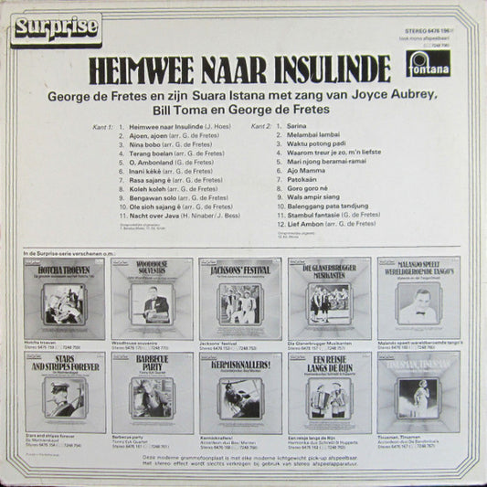 George de Fretes - Heimwee Naar Insulinde (LP)