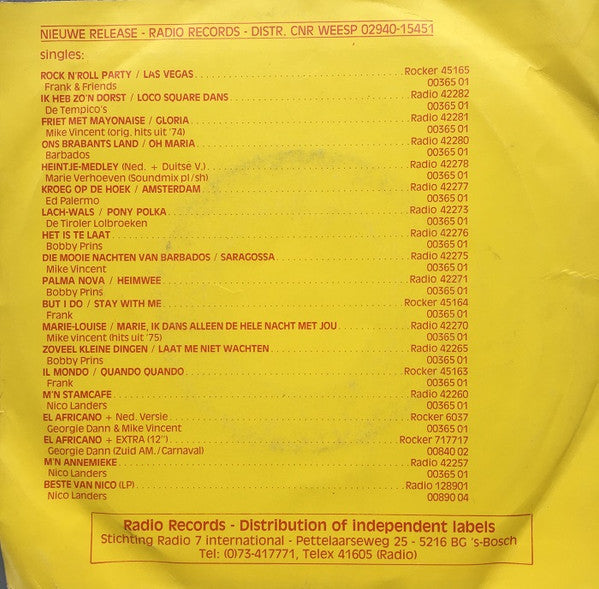 Ed Palermo - De Kroeg Op De Hoek Vinyl Singles Vinyl Very Good (VG) <br> Hoes Good Plus (G+)