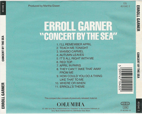 Erroll Garner - Concert By The Sea (CD) Compact Disc Goede Staat "VINYLSINGLES.NL"