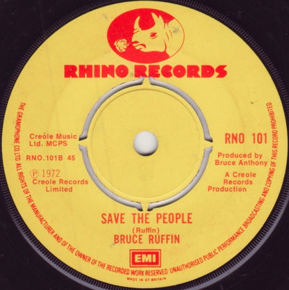 Bruce Ruffin - Mad About You Vinyl Singles Vinyl Very Good (VG) <br> Hoes Good Plus (G+)