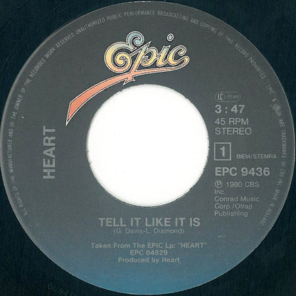 Heart - Tell It Like It Is 38726 Vinyl Singles Goede Staat