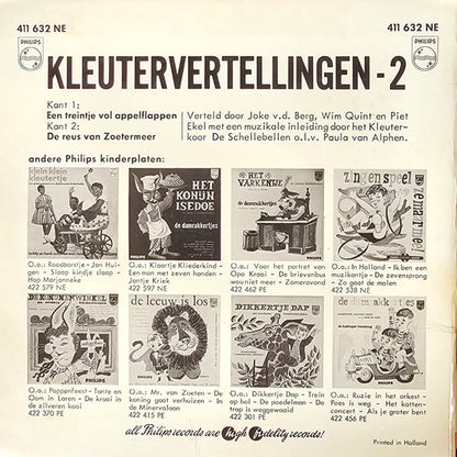 Joke van den Berg, Wim Quint, Piet Ekel En Schellebellen - Kleutervertellingen * Vinyl Singles Vinyl Very Good (VG) <br> Hoes Good Plus (G+)
