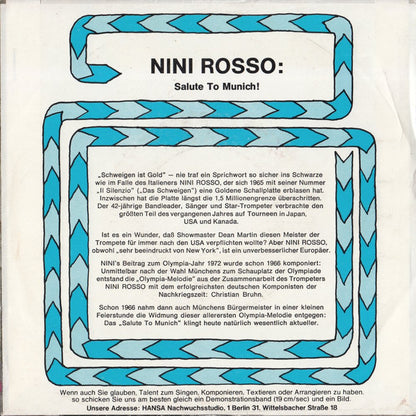 Nini Rosso - Olympia-Melodie (Salute To Munich) Vinyl Singles Vinyl Goed / Hoes Sticker