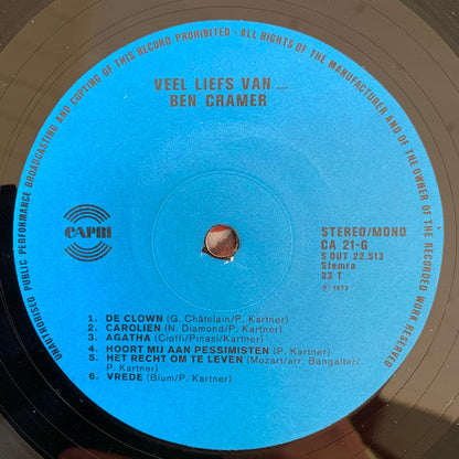 Ben Cramer - Veel Liefs Van ... Ben Cramer (LP) 48733