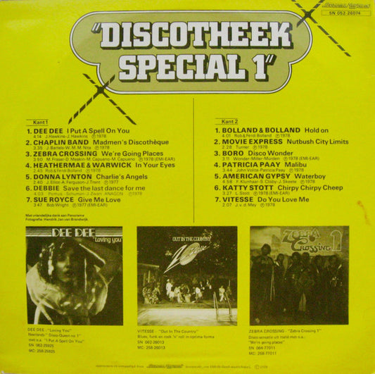 Various - Discotheek Special * (LP) Vinyl LP Vinyl Zeer Goed / Hoesje Goed "VINYLSINGLES.NL"