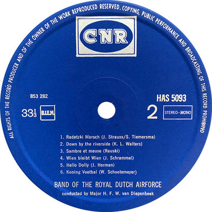Band Of The Royal Dutch Airforce - Band Of The Royal Dutch Airforce (LP) Vinyl LP Vinyl Very Good (VG) <br> Hoes Good Plus (G+)