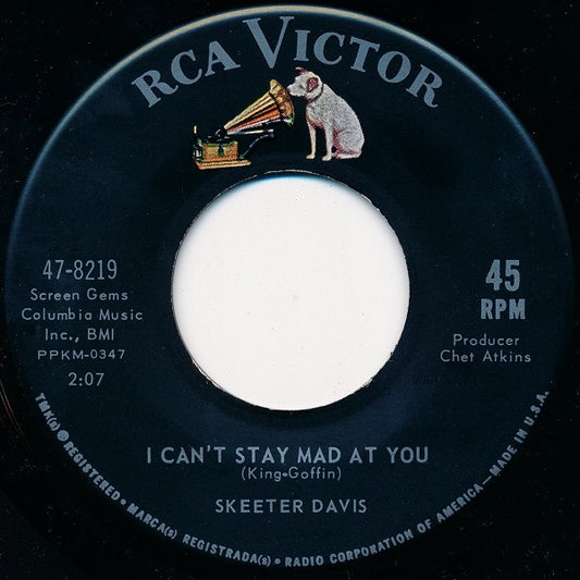Skeeter Davis - I Can't Stay Mad At You Vinyl Singles Vinyl (VG) <br> Hoes Generic