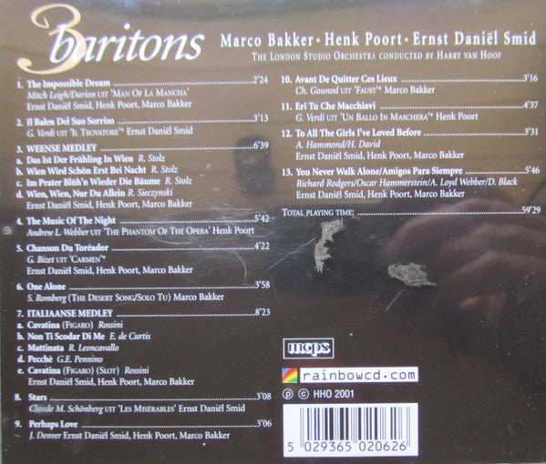 3 Baritons - 3 Baritons (Ernst Daniel Smit - Henk Poort - Marco Bakker) (CD) Compact Disc Goede Staat