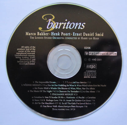 3 Baritons - 3 Baritons (Ernst Daniel Smit - Henk Poort - Marco Bakker) (CD) Compact Disc Goede Staat