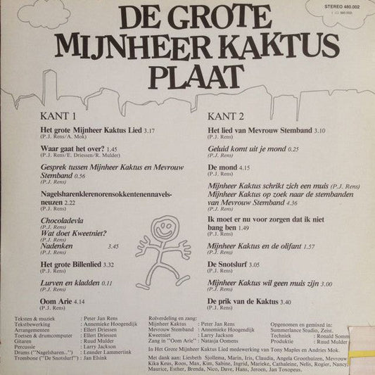 Mijnheer Kaktus - De Grote Mijnheer Kaktus Plaat (LP) (B-Keus) Vinyl LP Vinyl (G) <br> Hoes (F) "VINYLSINGLES.NL"